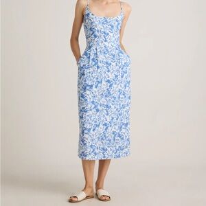 Quince 100% European Linen Scoop Neck Midi Dress
